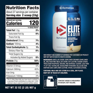 DYMATIZE - Dymatize Elite Casein Protein Powder Smooth Vanilla 27 Servicios 907Gr. - The Red Vitamin MX - Suplementos Alimenticios - {{ shop.shopifyCountryName }}