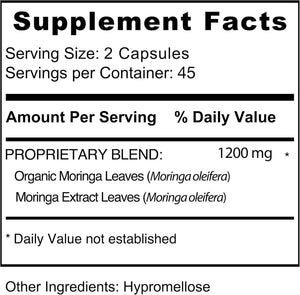 JIVA BOTANICALS - Jiva Botanicals Moringa Leaves Extract 90 Capsulas - The Red Vitamin MX - Suplementos Alimenticios - {{ shop.shopifyCountryName }}