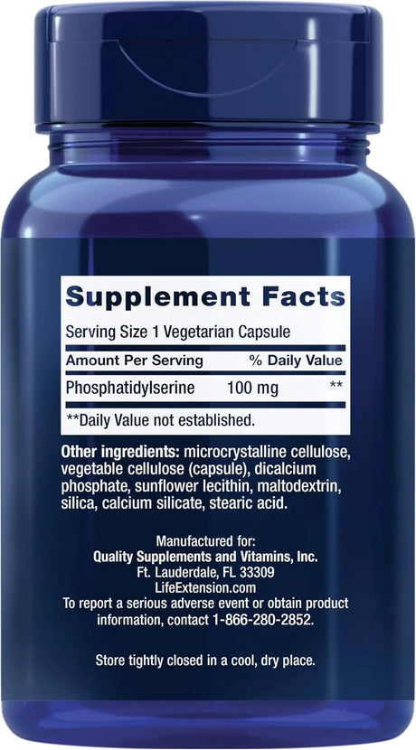 LIFE EXTENSION - Life Extension PS Caps 100Mg. 100 Capsulas - The Red Vitamin MX - Suplementos Alimenticios - {{ shop.shopifyCountryName }}