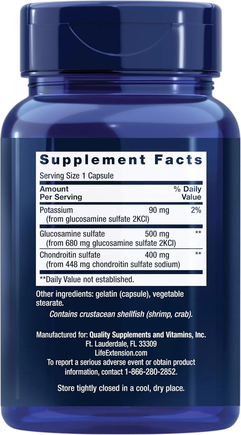 LIFE EXTENSION - Life Extension Glucosamine/Chondroitin 60 Capsulas - The Red Vitamin MX - Suplementos Alimenticios - {{ shop.shopifyCountryName }}