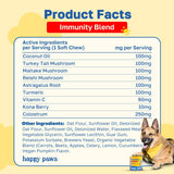 Happy Paws Immunity Daily Wellness Support for Dogs 100 Masticables