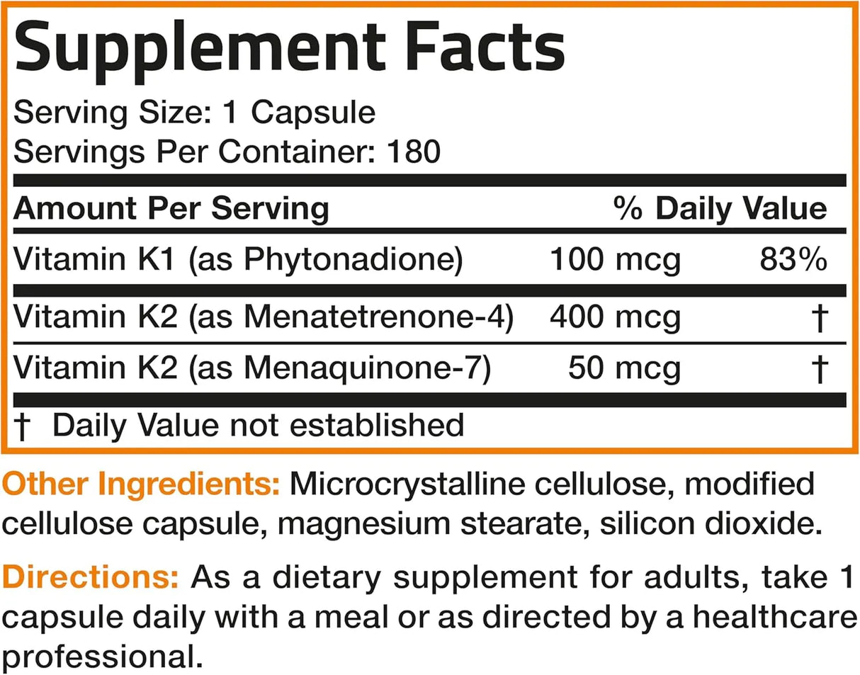 BRONSON - Bronson Vitamin K Triple Play 180 Capsulas - The Red Vitamin MX - Suplementos Alimenticios - {{ shop.shopifyCountryName }}