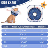 Toptakeit Elevated Inflatable Dog Cone Collar NAVY MEDIUM