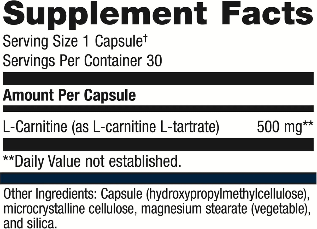 METAGENICS - Metagenics L-Carnitine 30 Capsulas - The Red Vitamin MX - Suplementos Alimenticios - {{ shop.shopifyCountryName }}