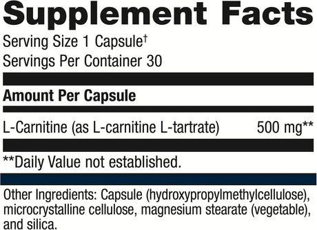 METAGENICS - Metagenics L-Carnitine 30 Capsulas - The Red Vitamin MX - Suplementos Alimenticios - {{ shop.shopifyCountryName }}