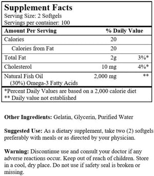 NCB - NCB Omega 3 Alaska Deep Sea Fish Oil 1000Mg. 200 Capsulas Blandas - The Red Vitamin MX - Suplementos Alimenticios - {{ shop.shopifyCountryName }}