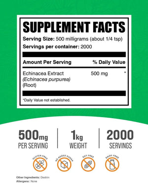BULK SUPPLEMENTS - Bulk Supplements Echinacea Extract Powder 1 Kg. - The Red Vitamin MX - Suplementos Alimenticios - {{ shop.shopifyCountryName }}