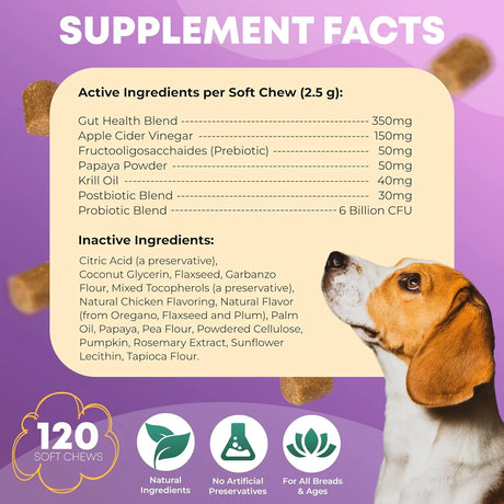 FURRY FUELS - FURRY FUELS Dog Probiotics for Digestive Health 120 Masticables - The Red Vitamin MX - Probióticos Para Perros - {{ shop.shopifyCountryName }}