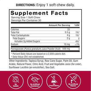 FORCE FACTOR - Force Factor Pomegranate Soft Chews 30 Masticables - The Red Vitamin MX - Suplementos Alimenticios - {{ shop.shopifyCountryName }}