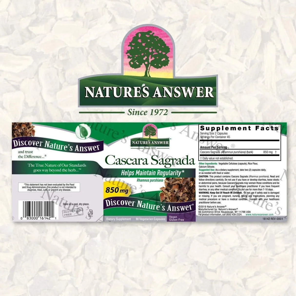 NATURE´S ANSWER - Nature's Answer Cascara Sagrada Bark 90 Capsulas - The Red Vitamin MX - Suplementos Alimenticios - {{ shop.shopifyCountryName }}