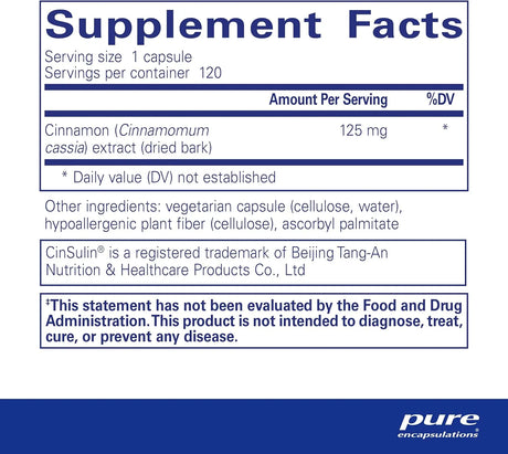 PURE ENCAPSULATIONS - Pure Encapsulations Cinnamon WS 120 Capsulas - The Red Vitamin MX - Suplementos Alimenticios - {{ shop.shopifyCountryName }}