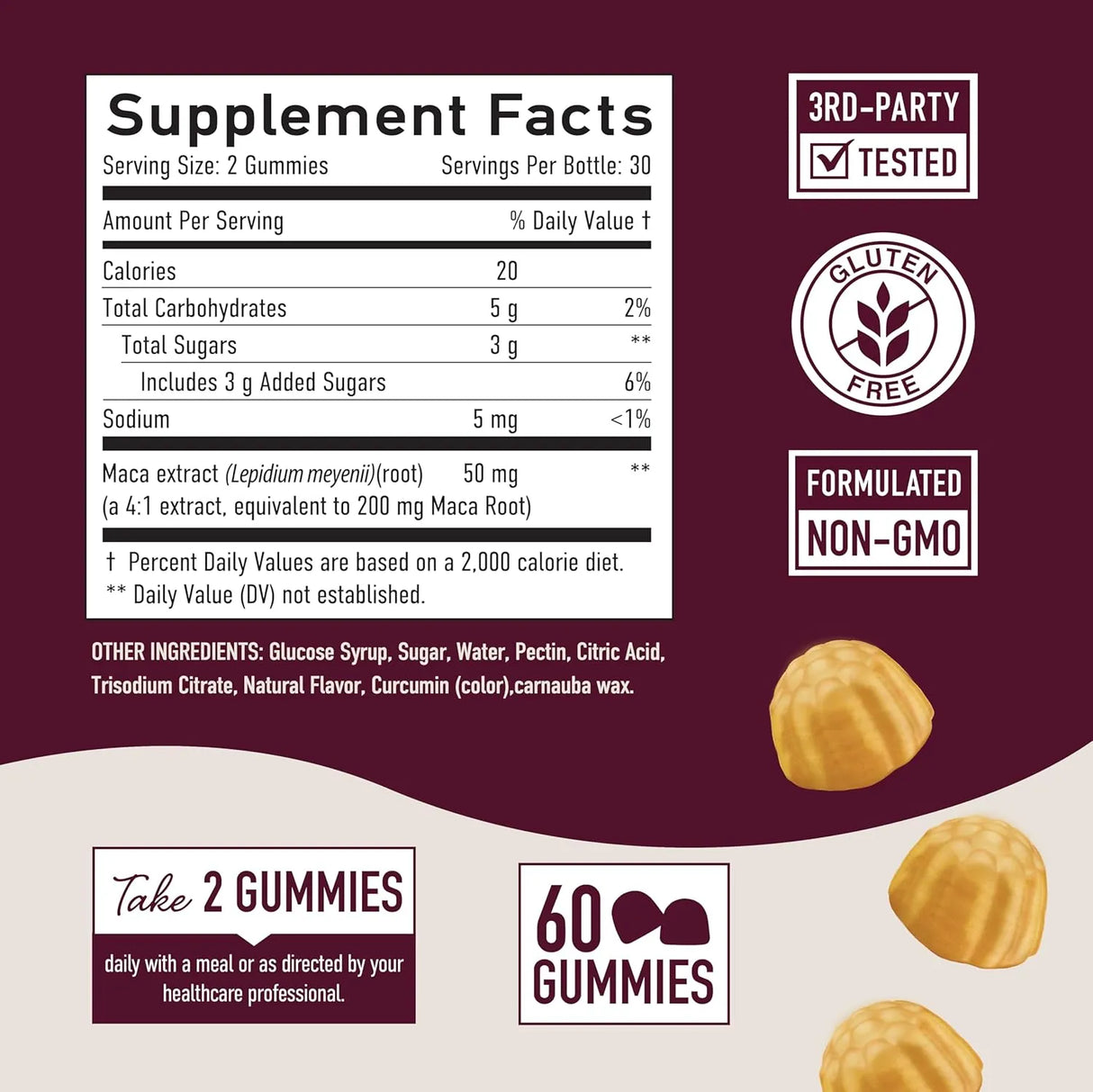 SM Nutrition - SMNutrition Maca Root Gummies with Natural Peach Flavor 60 Gomitas - The Red Vitamin MX - Suplementos Alimenticios - {{ shop.shopifyCountryName }}