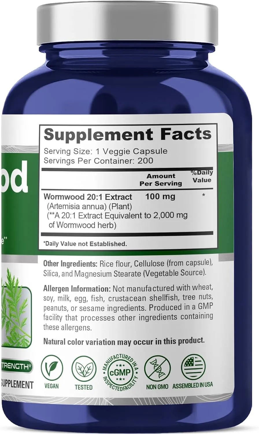NUSAPURE - NusaPure Wormwood 2000Mg. 200 Capsulas - The Red Vitamin MX - Suplementos Alimenticios - {{ shop.shopifyCountryName }}