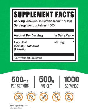 BULK SUPPLEMENTS - Bulk Supplements Holy Basil Powder 500Gr. - The Red Vitamin MX - Suplementos Alimenticios - {{ shop.shopifyCountryName }}