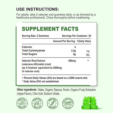 ZETELIXIA - Zetelixia Organic Valerian Root Gummies 60 Gomitas - The Red Vitamin MX - Suplementos Alimenticios - {{ shop.shopifyCountryName }}