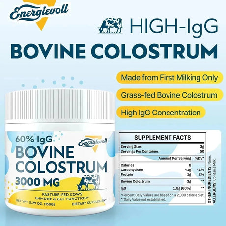 ENERGIEVOLL - Energievoll Bovine Colostrum Powder Unflavored 50 Servicios 150Gr. - The Red Vitamin MX - Suplementos Alimenticios - {{ shop.shopifyCountryName }}