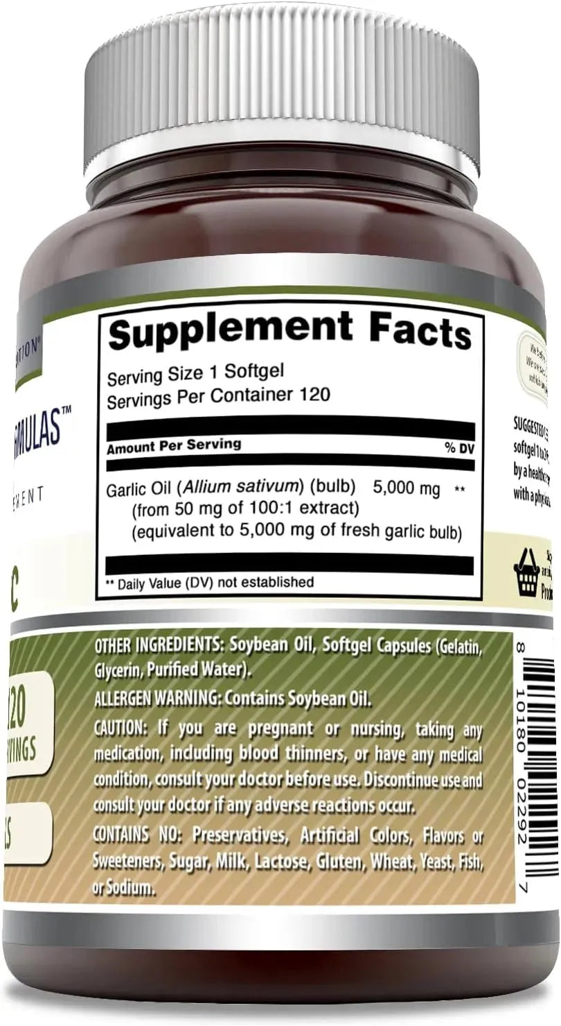 AMAZING FORMULAS - Amazing Formulas Garlic 5000Mg. 120 Capsulas Blandas - The Red Vitamin MX - Suplementos Alimenticios - {{ shop.shopifyCountryName }}