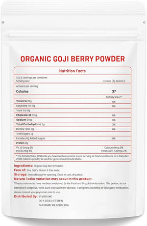 VELOTO - VELOTO Organic Goji Berry Powder 454Gr. - The Red Vitamin MX - Suplementos Alimenticios - {{ shop.shopifyCountryName }}