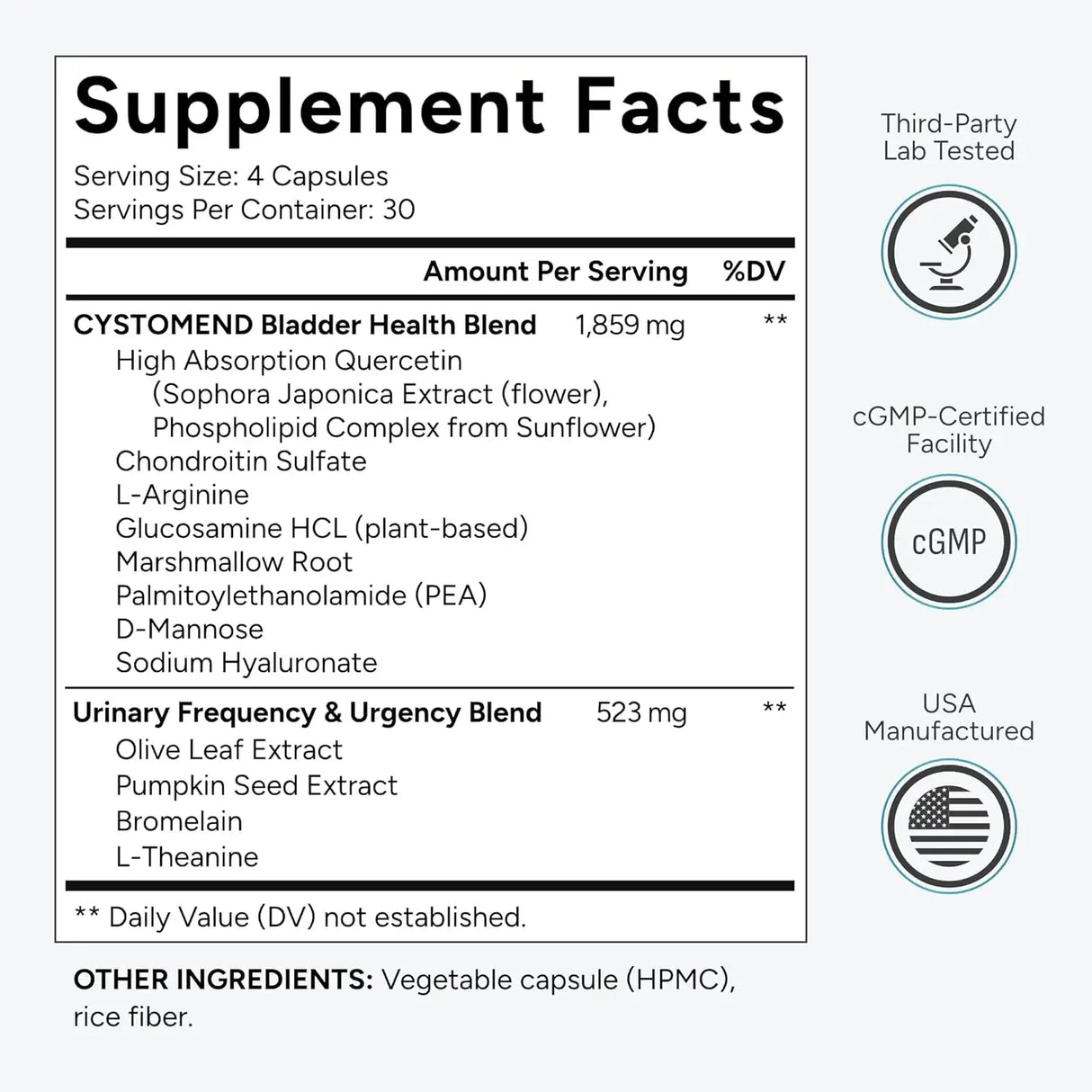 CYSTOMEND - CystoMend Bladder & Pelvic Discomfort Formula 120 Capsulas - The Red Vitamin MX - Supositorios De Ácido Bórico - {{ shop.shopifyCountryName }}