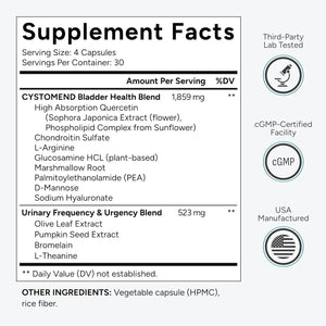 CYSTOMEND - CystoMend Bladder & Pelvic Discomfort Formula 120 Capsulas - The Red Vitamin MX - Supositorios De Ácido Bórico - {{ shop.shopifyCountryName }}