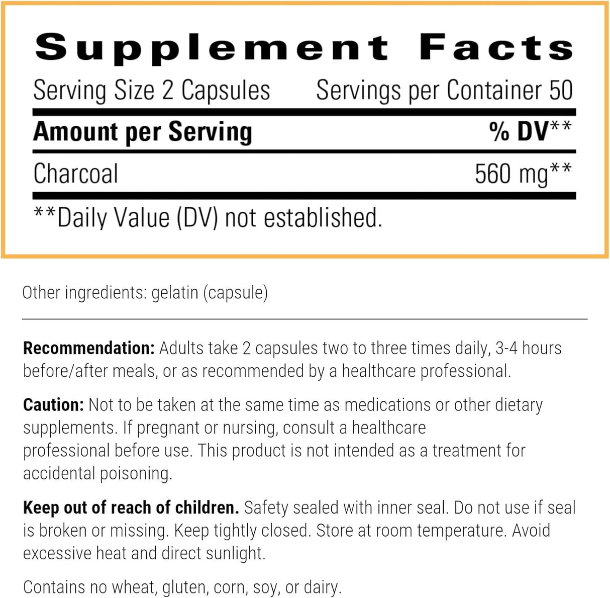 Integrative Therapeutics Activated Charcoal 100 Capsulas