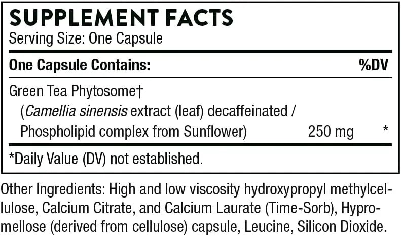 THORNE RESEARCH - THORNE Green Tea Phytosome 60 Capsulas - The Red Vitamin MX - Suplementos Alimenticios - {{ shop.shopifyCountryName }}