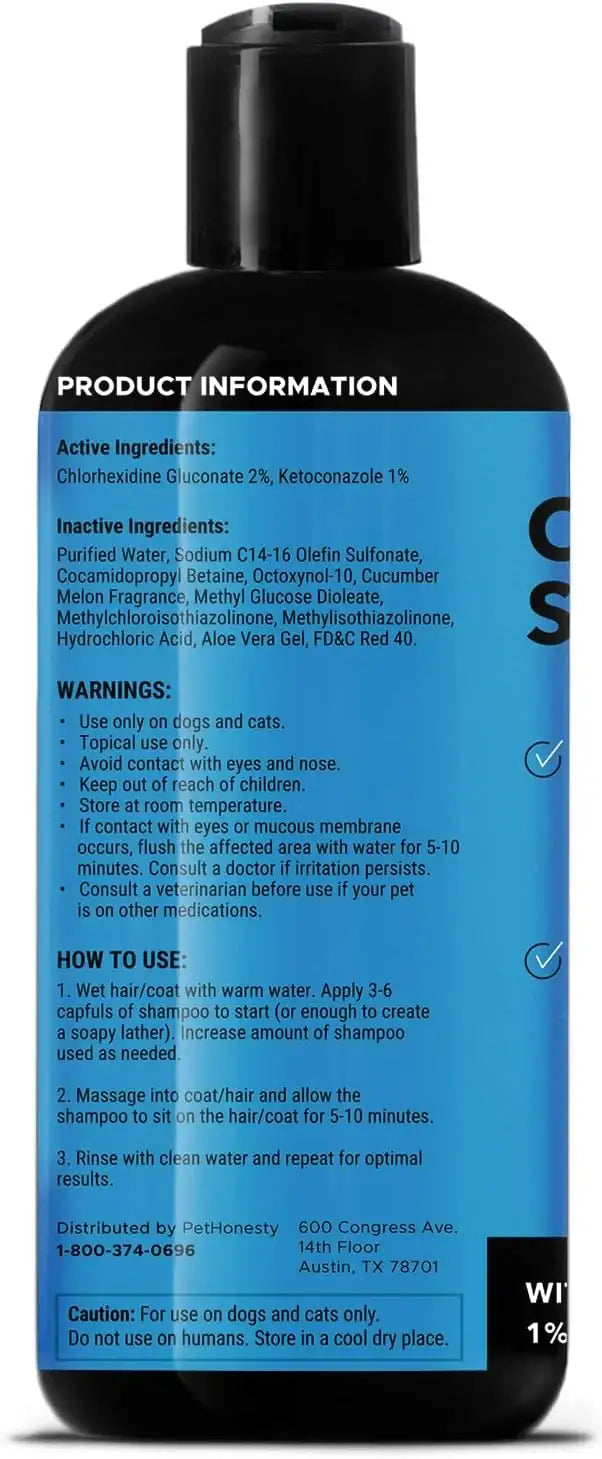 PET HONESTY - Pet Honesty Chlorhexidine Cat & Dog Seasonal Itch Relief Shampoo 16 Fl.Oz. - The Red Vitamin MX - Remedios Para La Picazón De Perros - {{ shop.shopifyCountryName }}