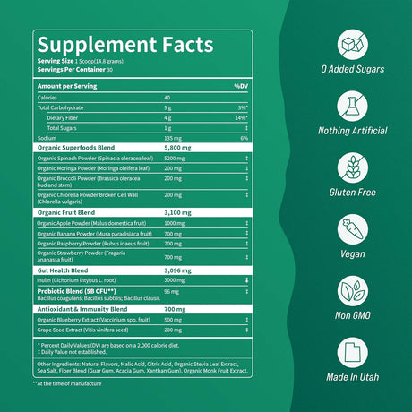 Nello Supergreens 30 Servicios Apple Pear 444Gr.