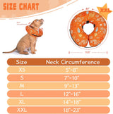 Toptakeit Elevated Inflatable Dog Collar ORANGE XXLARGE