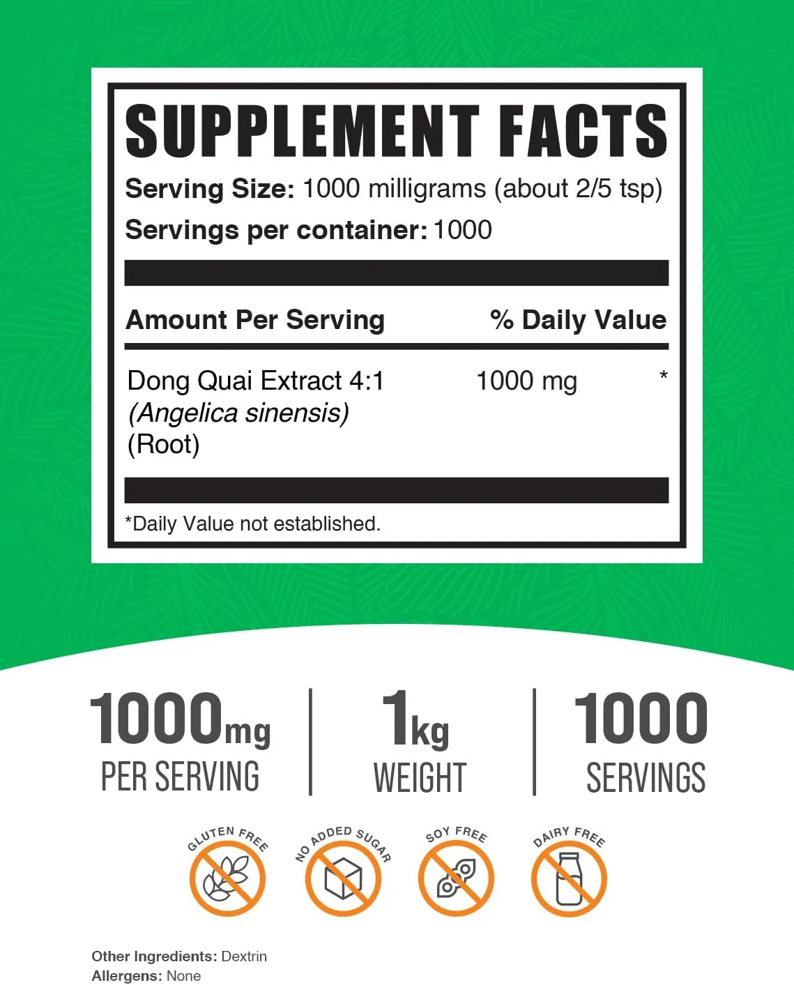 BULK SUPPLEMENTS - Bulk Supplements Dong Quai Root Extract Powder 1 Kg. - The Red Vitamin MX - Suplementos Alimenticios - {{ shop.shopifyCountryName }}