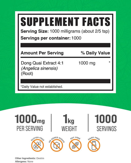 BULK SUPPLEMENTS - Bulk Supplements Dong Quai Root Extract Powder 1 Kg. - The Red Vitamin MX - Suplementos Alimenticios - {{ shop.shopifyCountryName }}