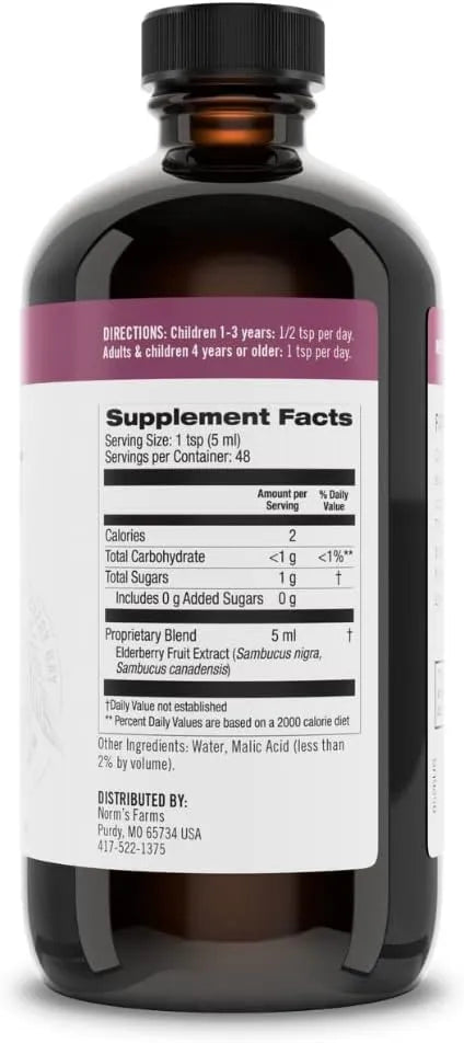 NORM'S FARMS - Norm's Farms American Elderberry Extract 237Ml. - The Red Vitamin MX - Suplementos Alimenticios - {{ shop.shopifyCountryName }}