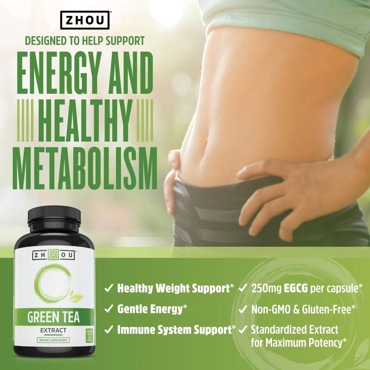 ZHOU - Zhou Green Tea Extract 120 Capsulas - The Red Vitamin MX - Suplementos Alimenticios - {{ shop.shopifyCountryName }}