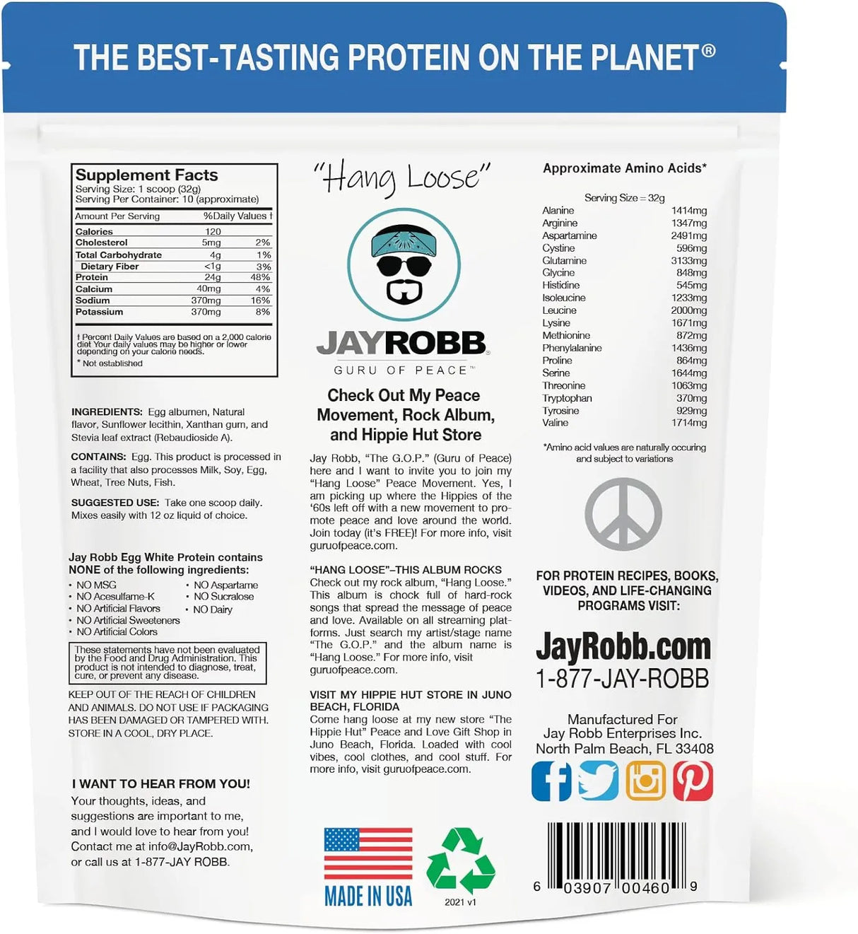 JAY ROBB - Jay Robb Vanilla Egg White Protein Powder 340Gr. - The Red Vitamin MX - Suplementos Alimenticios - {{ shop.shopifyCountryName }}