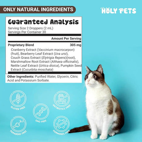 HOLY PETS - Holy Pets Natural UTI Medicine for Cats & Dogs 2 Fl.Oz. - The Red Vitamin MX - Salud De Tracto Urinario Para Perros - {{ shop.shopifyCountryName }}