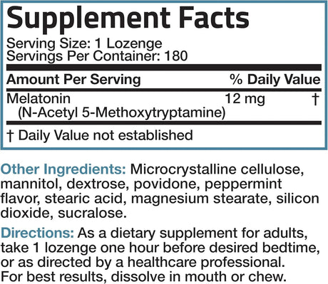BRONSON - Bronson Melatonin 12Mg. Fast Dissolve 180 Tabletas - The Red Vitamin MX - Suplementos Alimenticios - {{ shop.shopifyCountryName }}