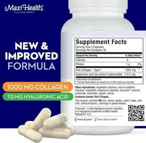MAXI HEALTH - Maxi Health Collagen with Hyaluronic Acid 1000Mg. 90 Capsulas - The Red Vitamin MX - Suplementos Alimenticios - {{ shop.shopifyCountryName }}