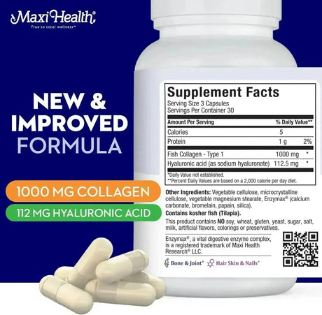 MAXI HEALTH - Maxi Health Collagen with Hyaluronic Acid 1000Mg. 90 Capsulas - The Red Vitamin MX - Suplementos Alimenticios - {{ shop.shopifyCountryName }}