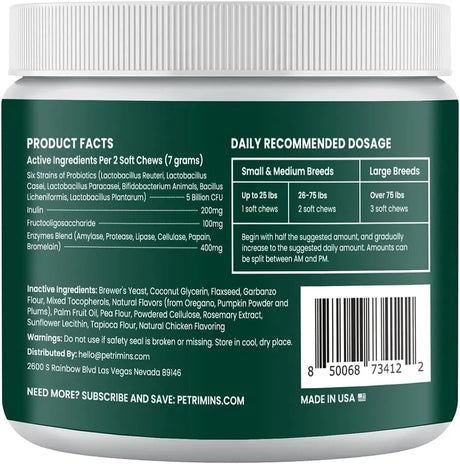 PETRIMINS - PetriMins Advanced Probiotic for Dogs Chicken Flavor 90 Masticables - The Red Vitamin MX - Probióticos Para Perros - {{ shop.shopifyCountryName }}