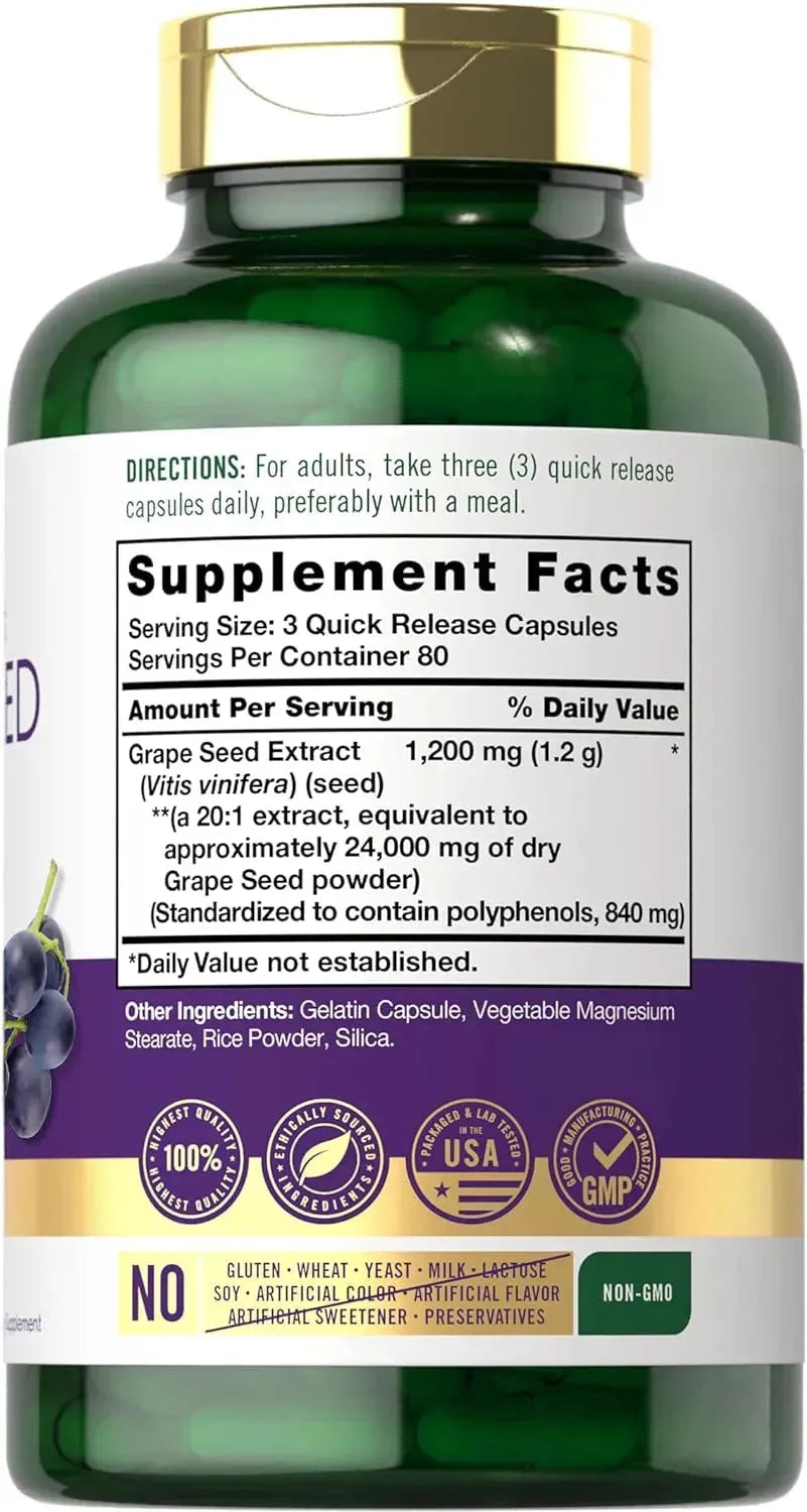 CARLYLE - Carlyle Grape Seed Extract 24,000Mg. 240 Capsulas - The Red Vitamin MX - Suplementos Alimenticios - {{ shop.shopifyCountryName }}