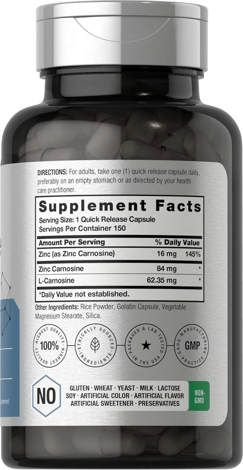 HORBAACH - Horbaach Zinc Carnosine 84Mg. 150 Capsulas - The Red Vitamin MX - Suplementos Alimenticios - {{ shop.shopifyCountryName }}