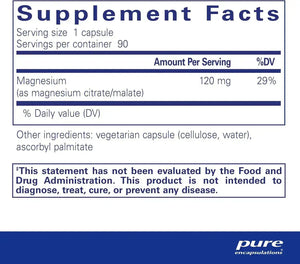 PURE ENCAPSULATIONS - Pure Encapsulations Magnesium Citrate Malate 90 Capsulas - The Red Vitamin MX - Suplementos Alimenticios - {{ shop.shopifyCountryName }}