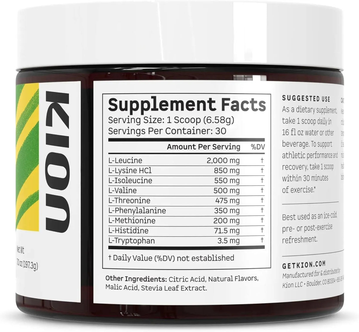 KION - Kion Aminos Essential Amino Acids 30 Servicios Cool Lime 7 Oz. - The Red Vitamin MX - Suplementos Alimenticios - {{ shop.shopifyCountryName }}