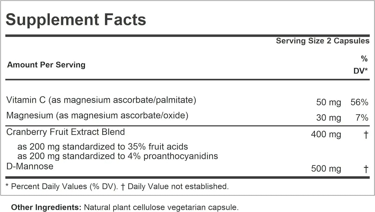 ANDREW LESSMAN - ANDREW LESSMAN Cranberry with D-Mannose Supports Bladder Kidney and Urinary Tract 60 Capsulas - The Red Vitamin MX - Suplementos Alimenticios - {{ shop.shopifyCountryName }}