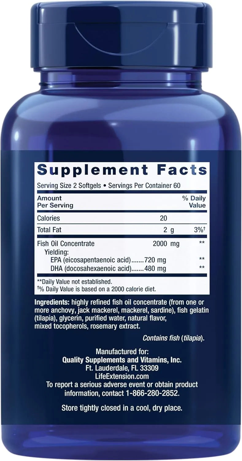LIFE EXTENSION - Life Extension Mega EPA/DHA 120 Capsulas Blandas - The Red Vitamin MX - Suplementos Alimenticios - {{ shop.shopifyCountryName }}