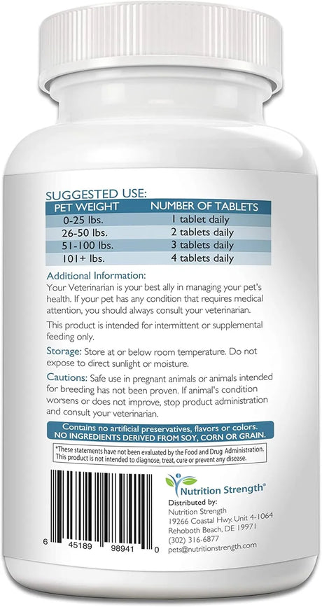 NUTRITION STRENGTH - Nutrition Strength Multivitamins for Dogs 120 Tabletas Masticables - The Red Vitamin MX - Multivitamínicos Para Perros - {{ shop.shopifyCountryName }}