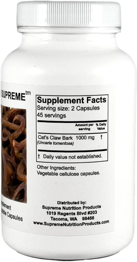 SUPREME NUTRITION - Supreme Nutrition Cat’s Claw 90 Capsulas - The Red Vitamin MX - Suplementos Alimenticios - {{ shop.shopifyCountryName }}