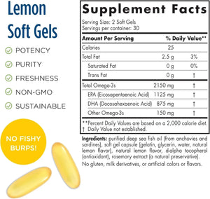 NORDIC NATURALS - Nordic Naturals ProOmega 2000 Lemon Flavor 2150Mg. 60 Capsulas Blandas - The Red Vitamin MX - Suplementos Alimenticios - {{ shop.shopifyCountryName }}