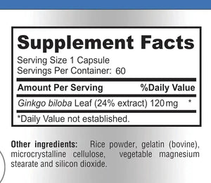 PUREMAX LABS - PureMax Labs Ginkgo Biloba 60 Capsulas - The Red Vitamin MX - Suplementos Alimenticios - {{ shop.shopifyCountryName }}