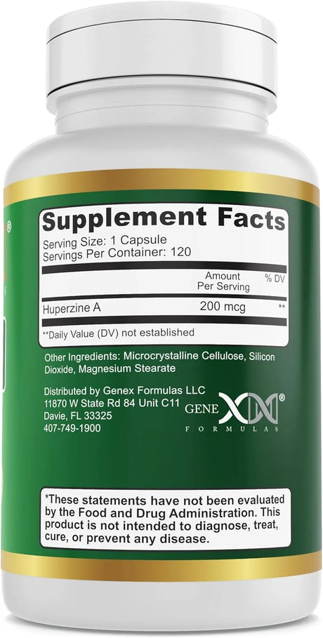 GENEX FORMULAS - Genex Formulas Huperzine A 200mcg 120 Capsulas - The Red Vitamin MX - Suplementos Alimenticios - {{ shop.shopifyCountryName }}